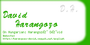 david harangozo business card